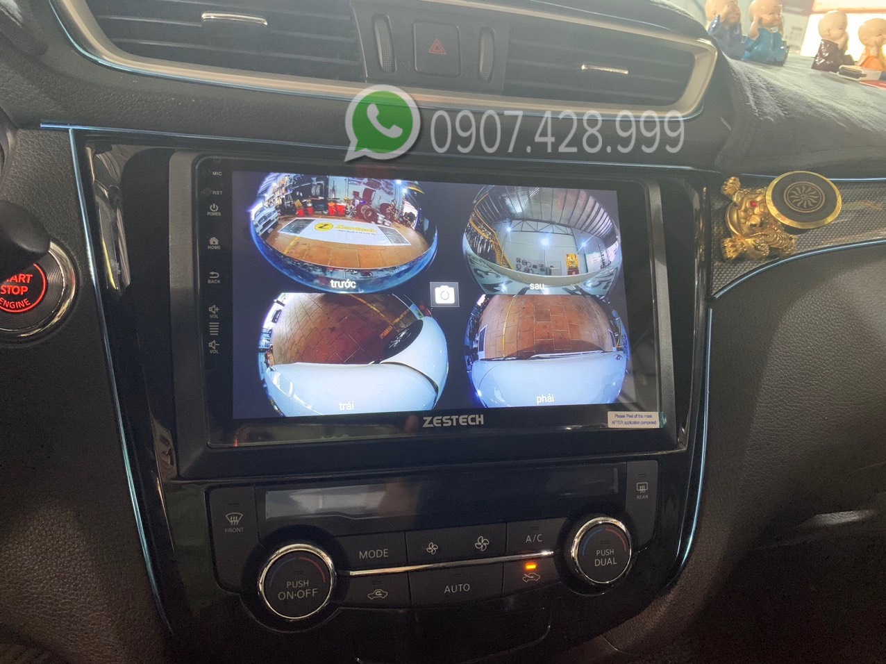 Độ màn Android Box cho xe Hyundai Santafe