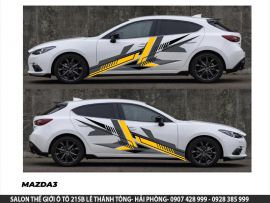 Dán tem trang trí xe Mazda 3 