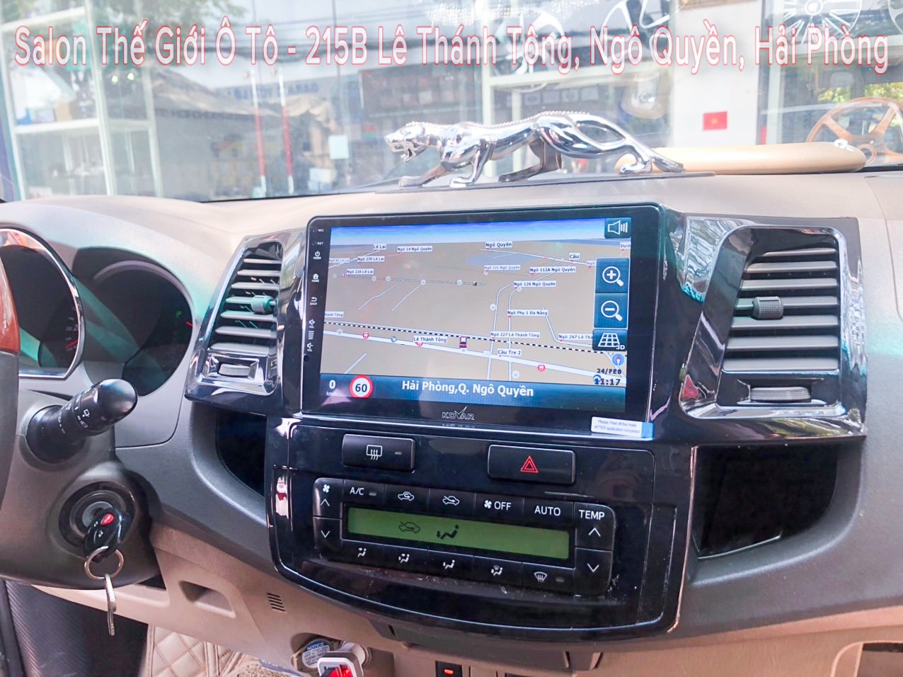 Độ màn Android Korvar T1 cho xe Fortuner 2014 