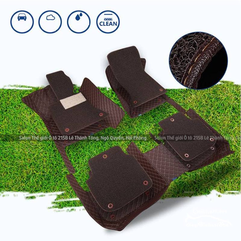 Thảm lót sàn xe ô tô màu nâu