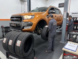 Lắp Dàn Lốp Hiệu Bridgestone Cho Xe Ranger