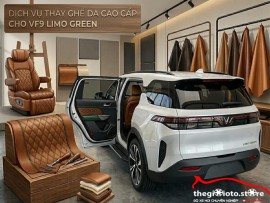 Thay ghế da cho con xe limogreen