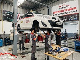 Đại tu gầm bệ xe chạy dịch vụ sau 10 vạn km cho con xe toyota vios