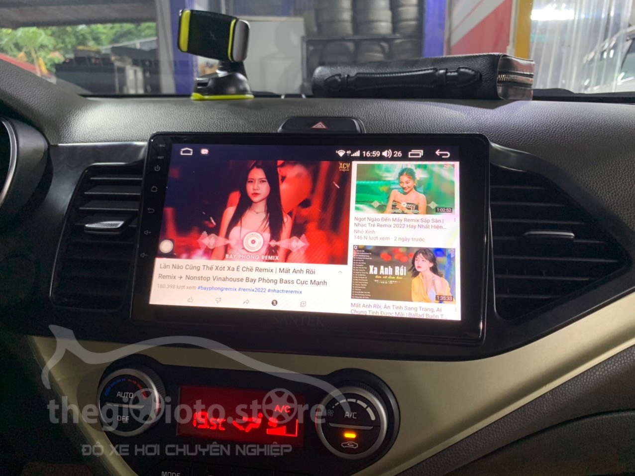 Độ màn Android cho xe Kia Morning 