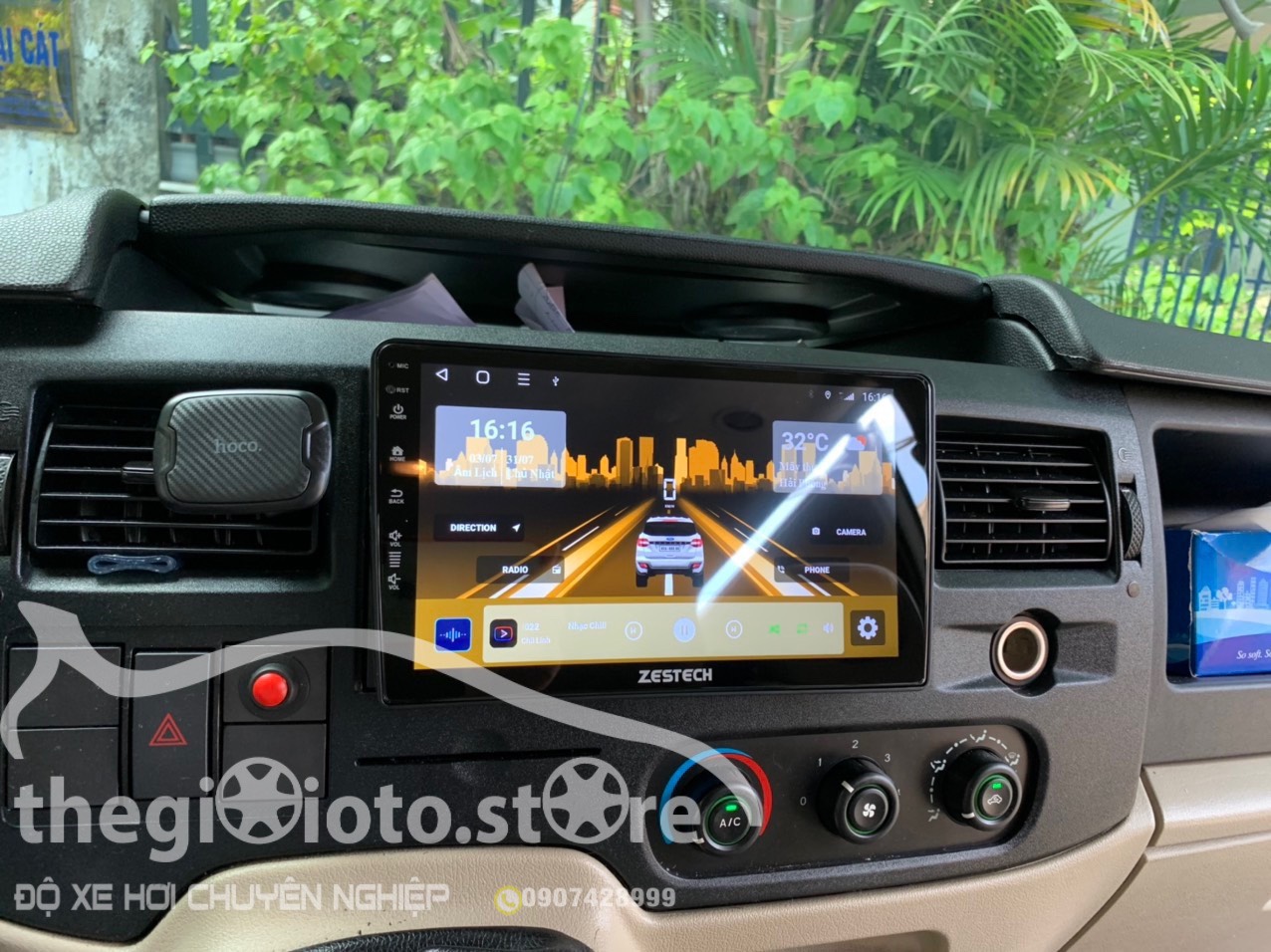 Lắp màn Android Zestech S500 cho xe Ford Transit 