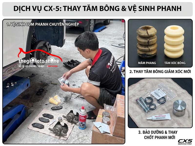 quy-trinh-bao-duong-phanh-va-thay-tam-bong-xe-cx5