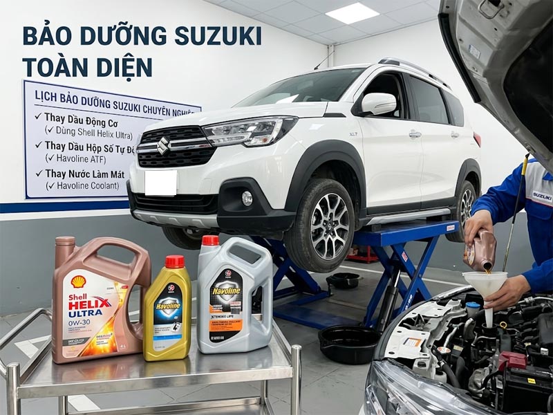 thay_dau_shell_helix_va_havoline_cho_xe_suzuki_chuyen_nghiep