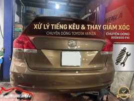 Xử lí tiếng kêu thay giảm xóc cho xe venza 